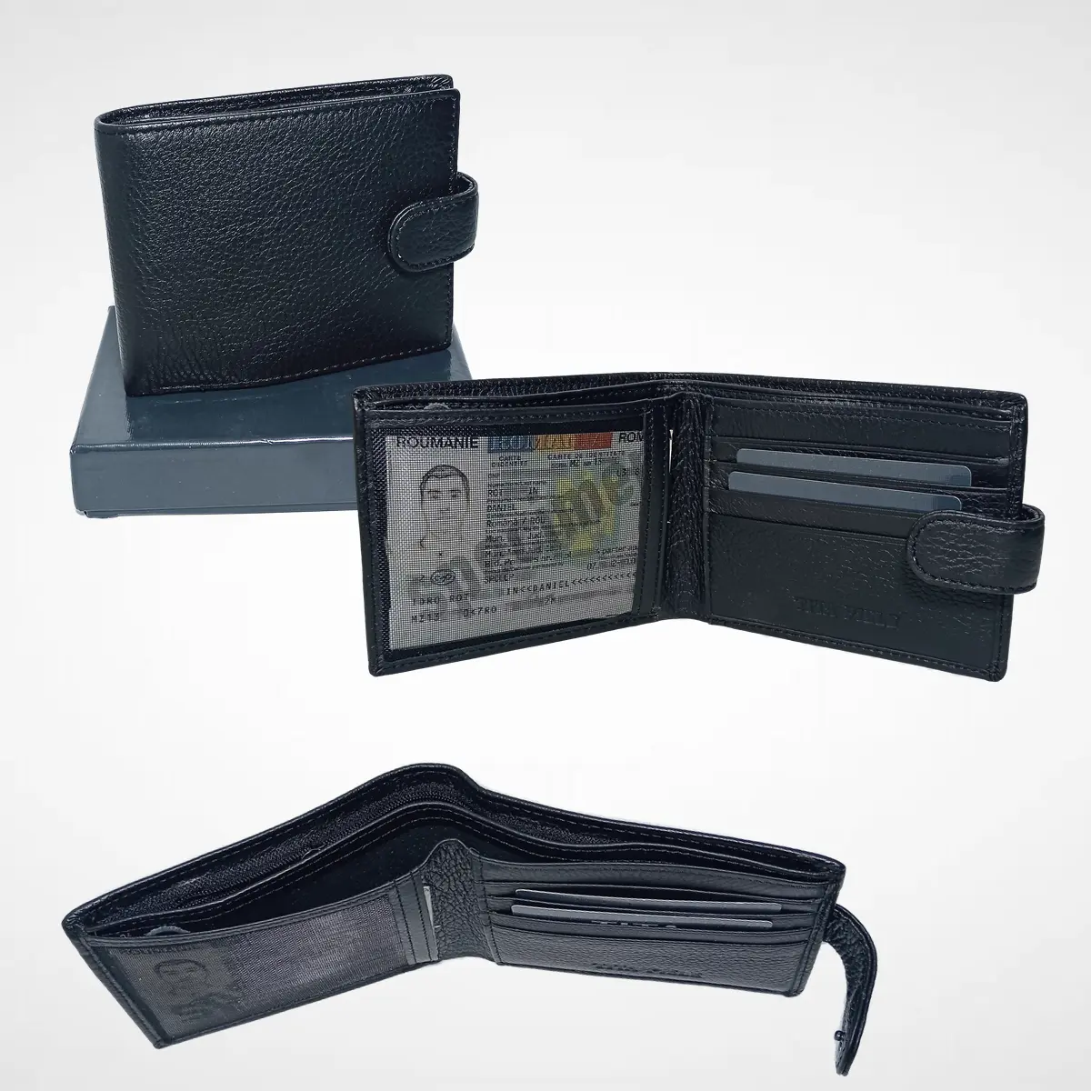 Portofel Barbatesc Negru din Piele Naturala – 4 carduri - fereastra CI - Buzunar Ascuns cu Fermoar - Magrot 26046 5 Portofel bărbătesc din piele naturală 100% Magrot Interior din piele, 4 sloturi card, buzunar ascuns cu fermoar. Livrare rapidă din stoc în România!